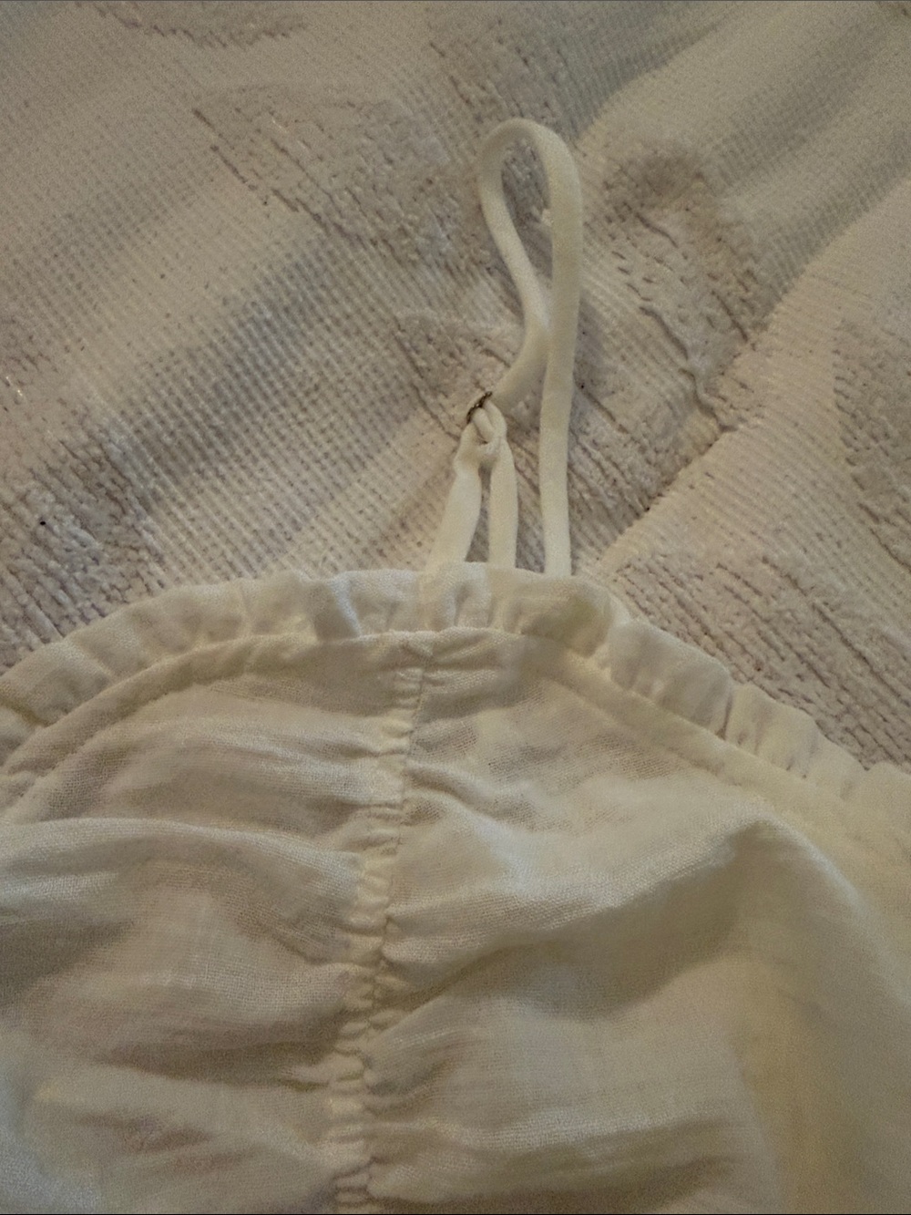 Sienna Sky Ivory Ruffled Ruched Camisole - Picture 5 of 6